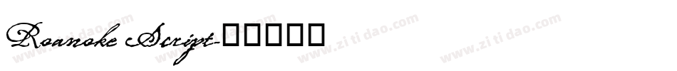 Roanoke Script字体转换